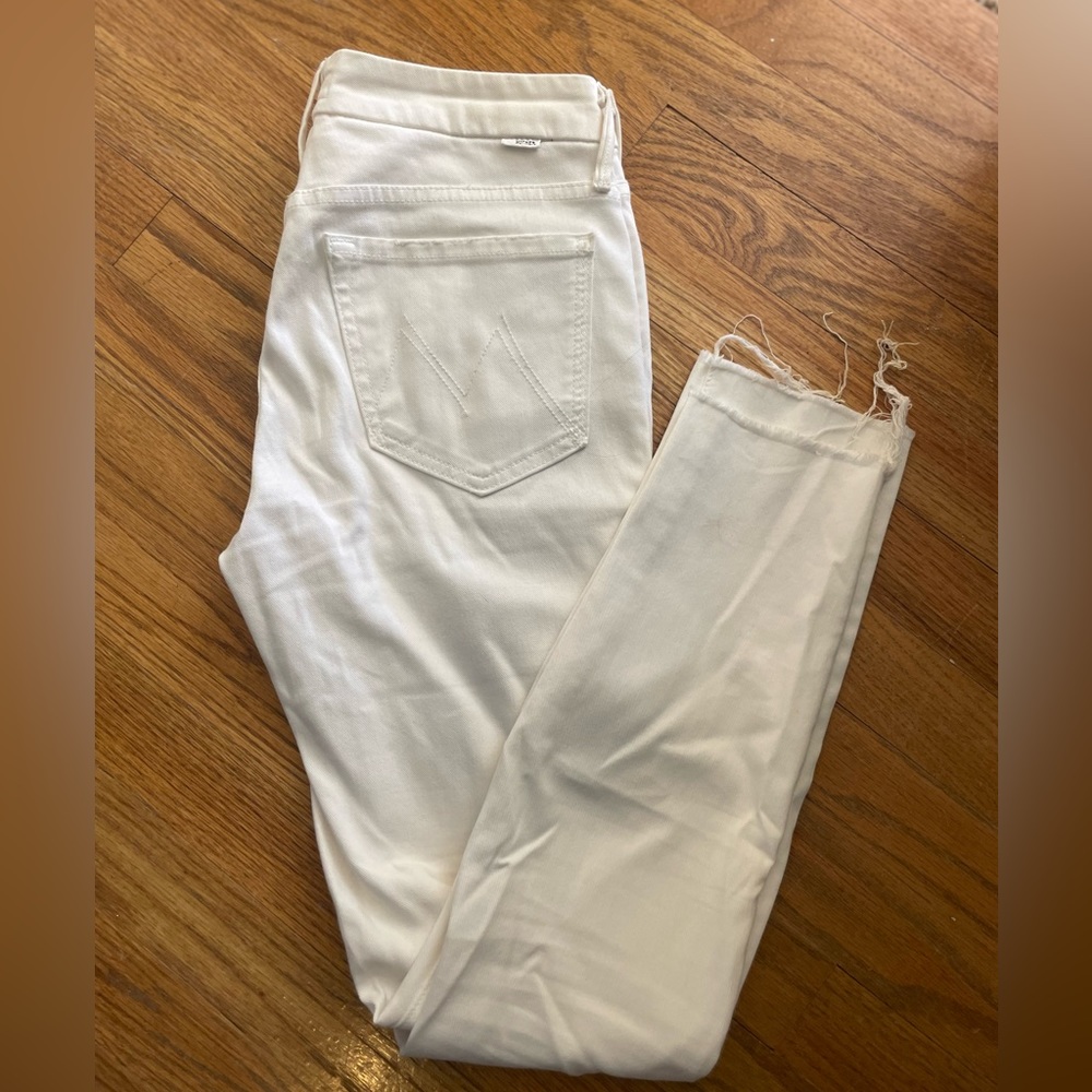 Mother Ankle Skinny Fray Hem Jeans Size 26